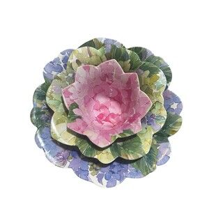 Nanette Lepore Stacking Bowls Set of 3 Nesting Bowls Floral & Botanical Melamine